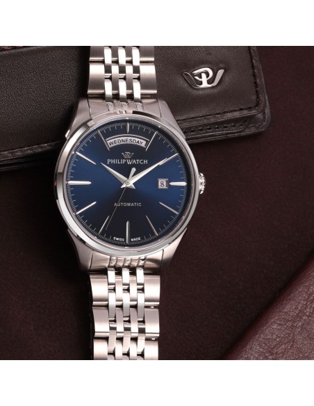 Philip Watch Roma – Orologio Uomo Automatico Blu Acciaio (R8223217006)