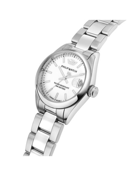 Philip Watch Caribe – Orologio Donna Silver con Quadrante Bianco (R8253597624)