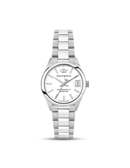 Philip Watch Caribe – Orologio Donna Silver con Quadrante Bianco (R8253597624)