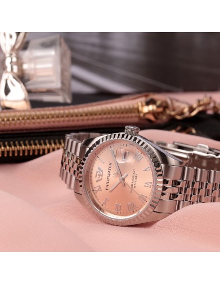Philip Watch Caribe – Orologio Donna Silver Quadrante Rosa (R8253597609)