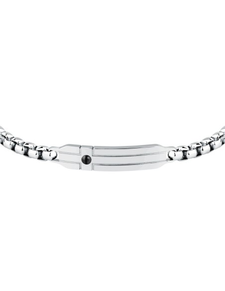 Sector Basic – Bracciale Uomo Silver in Acciaio con Piastrina (SZS125)