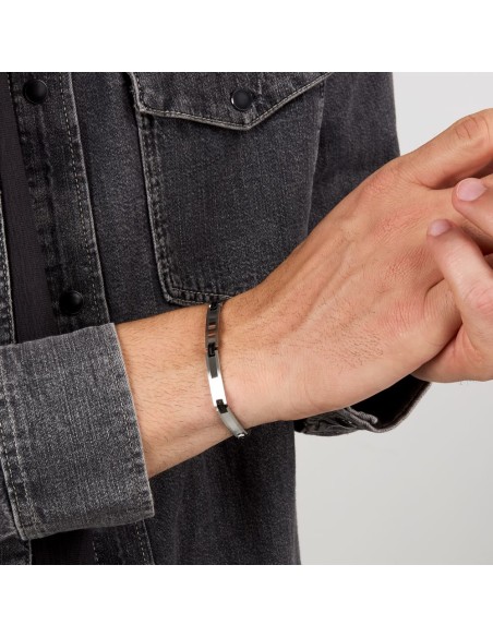 Sector Basic – Bracciale Uomo Silver Dettagli Neri (SZS143)