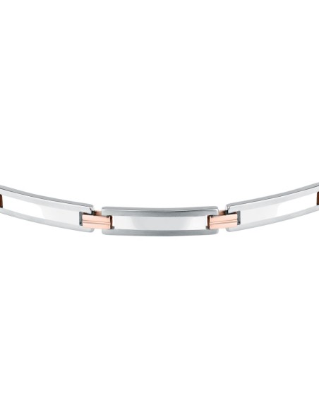 Sector Basic – Bracciale Uomo Silver con Dettagli Rose Gold  (SZS142)
