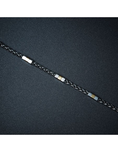 Sector Energy – Bracciale Uomo Acciaio Dettagli Dorati  (SAFT95)