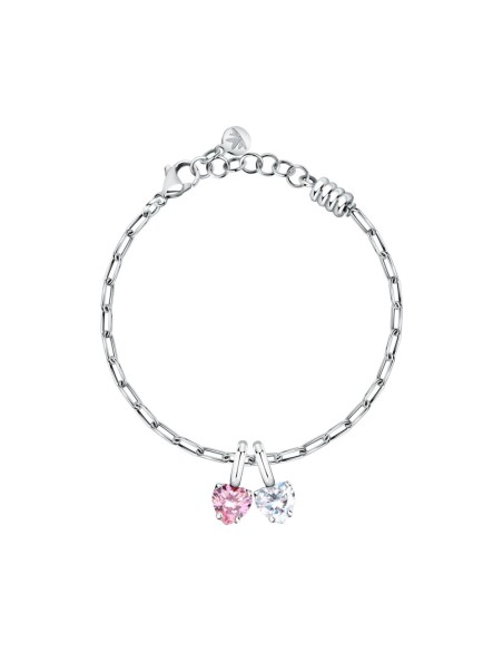 Bracciale Morellato Drops Silver con Cuori Zirconi (SCZ1347)