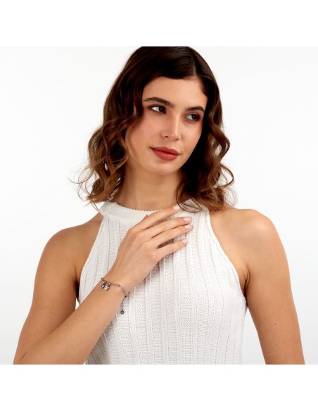 Bracciale Morellato Drops Silver con Cuori Zirconi (SCZ1347)