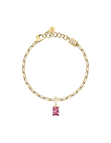 Bracciale Morellato Drops Gold con Zircone Rosa...
