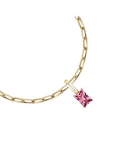 Bracciale Morellato Drops Gold con Zircone Rosa...