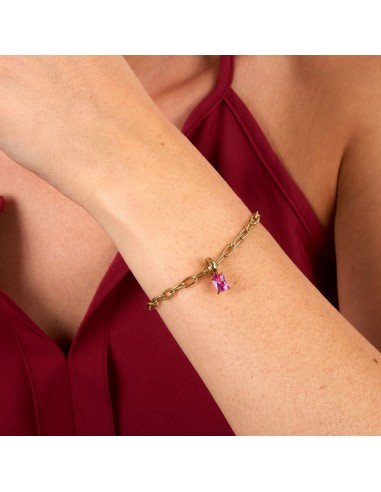 Bracciale Morellato Drops Gold con Zircone Rosa...