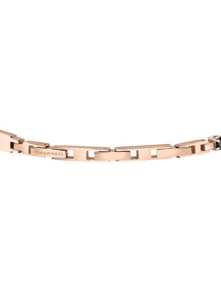 Maserati Jewels – Bracciale Uomo Rose Gold Nero (JM222AVC03)