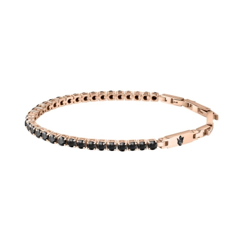 Maserati Jewels – Bracciale Uomo Rose Gold Nero...