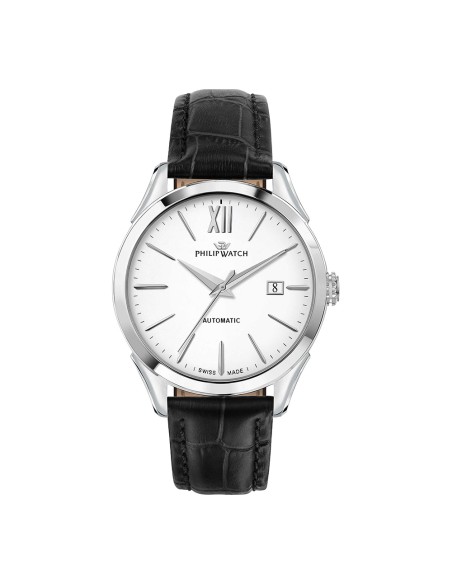 Philip Watch Roma – Orologio Automatico Uomo Bianco Pelle (R8221217008)