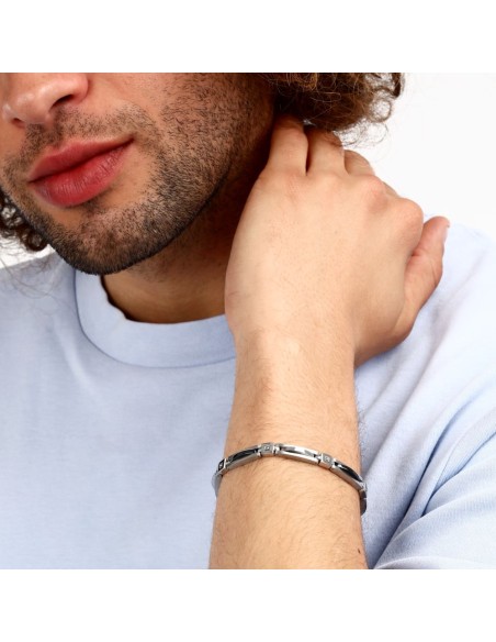 Sector Ceramic – Bracciale Uomo Acciaio e Ceramica Nero (SAFR42)