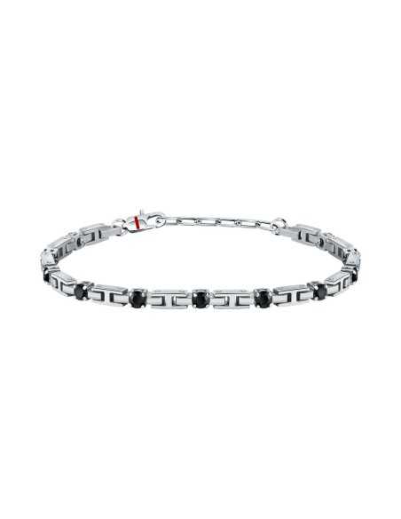 Sector Tennis – Bracciale Uomo Acciaio con Pietre Nere (SANN35)