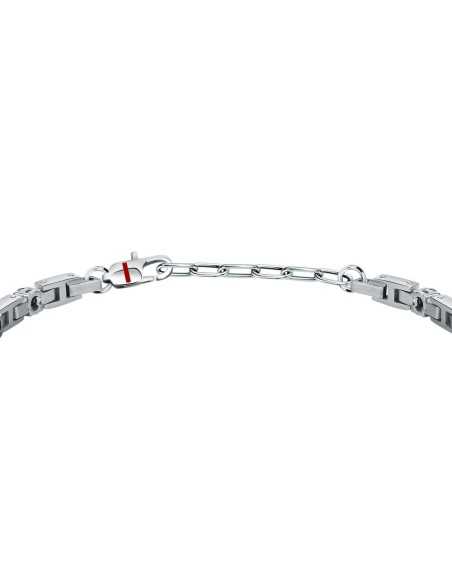 Sector Tennis – Bracciale Uomo Acciaio con Pietre Nere (SANN35)