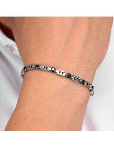 Sector Tennis – Bracciale Uomo Acciaio con...