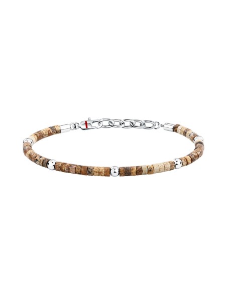 Sector Basic – Bracciale Uomo Acciaio con Diaspro Beige (SZS133)