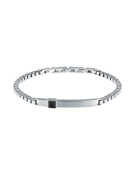 Morellato Urban – Bracciale Uomo Acciaio con Zircone Nero (SABH44)