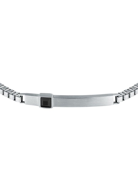 Morellato Urban – Bracciale Uomo Acciaio con Zircone Nero (SABH44)