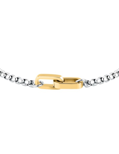 Morellato Motown – Bracciale Uomo Acciaio Silver e Gold (SABY14)