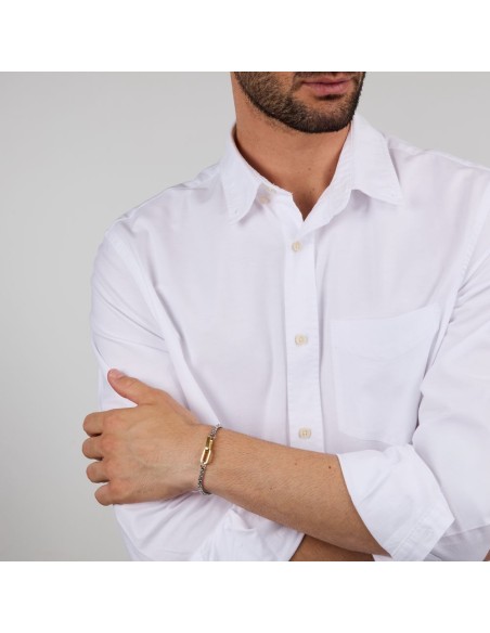 Morellato Motown – Bracciale Uomo Acciaio Silver e Gold (SABY14)