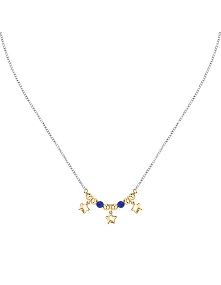 Morellato Talismani – Collana Donna Acciaio con Agata Blu e Stelle (SAIX21)