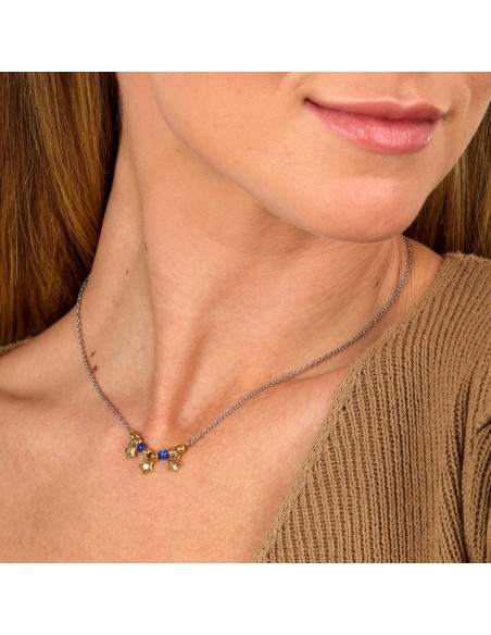 Morellato Talismani – Collana Donna Acciaio con Agata Blu e Stelle (SAIX21)
