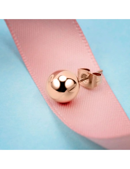 Orecchino singolo LA PETITE STORY Boule oro rosa - 8 mm