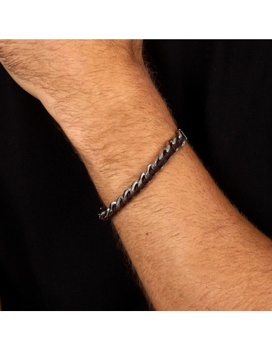 Sector Bandy – Bracciale Uomo Acciaio e Pelle...