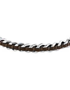 Sector Bandy – Bracciale Uomo Acciaio e Pelle Marrone... 2