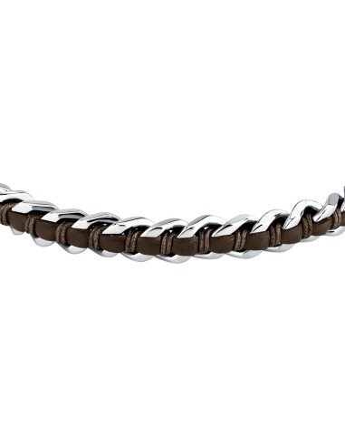 Sector Bandy – Bracciale Uomo Acciaio e Pelle...