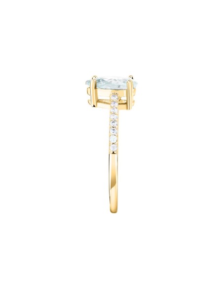 Morellato Tesori – Anello Solitario Dorato con Zircone Bianco (SAIW210)
