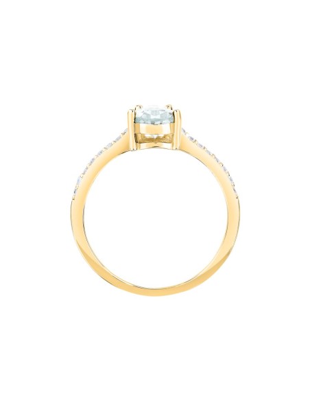 Morellato Tesori – Anello Solitario Dorato con Zircone Bianco (SAIW210)