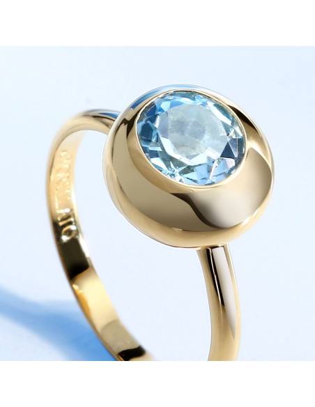 Morellato Tesori Eterni Anello Donna Dorato Pietra Blu (SAXN24)
