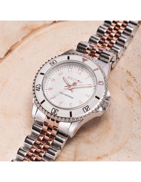Sector 230 – Orologio Donna Bicolore Quadrante Bianco (R3253161533)