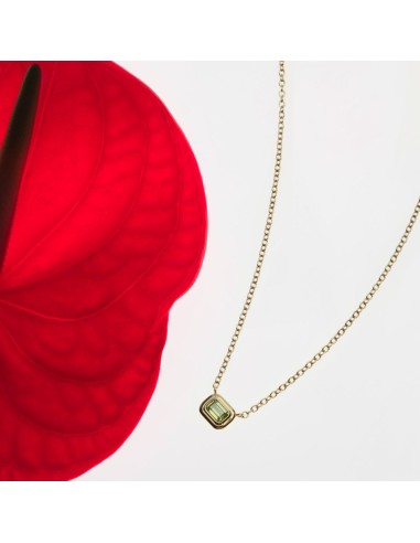 Trussardi Collana Donna Oro con Zircone Verde...