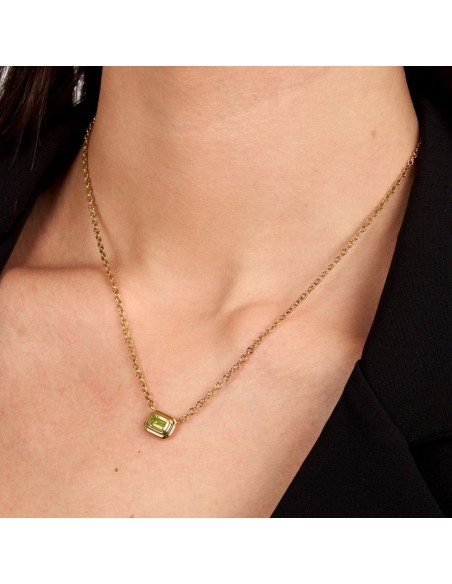 Trussardi Collana Donna Oro con Zircone Verde (TJAXA21)