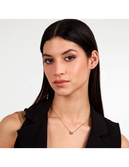 Trussardi Collana Donna Oro con Zircone Verde (TJAXA21)