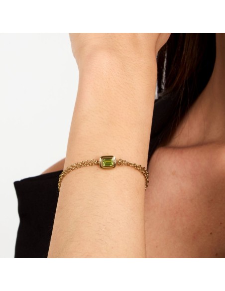 Trussardi Bracciale Donna Oro con Zircone Verde (TJAXA24)