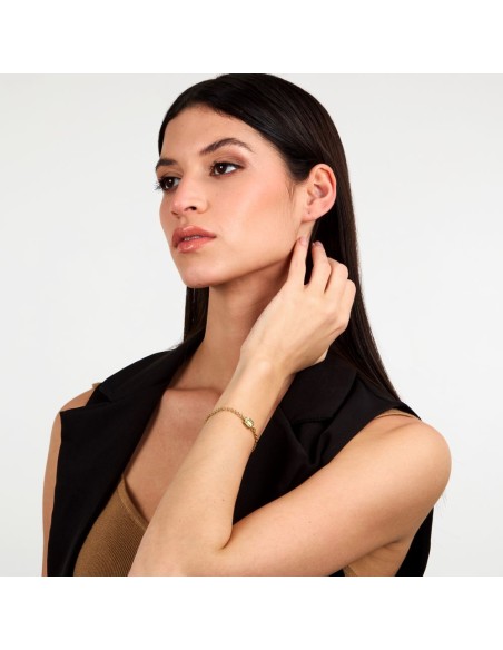 Trussardi Bracciale Donna Oro con Zircone Verde (TJAXA24)