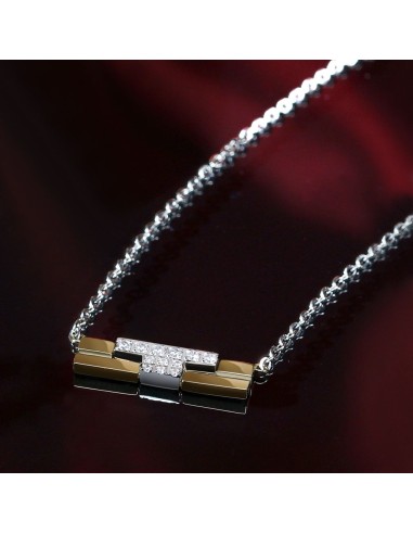 Trussardi Collana Donna Acciaio Bicolore con...