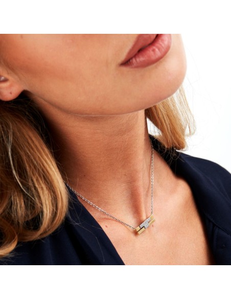 Trussardi Collana Donna Acciaio Bicolore con Cristalli (TJAXC06)
