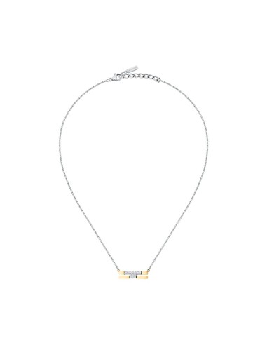 Trussardi Collana Donna Acciaio Bicolore con...