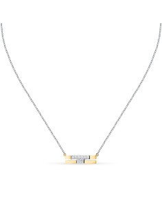 Trussardi Collana Donna Acciaio Bicolore con Cristalli...