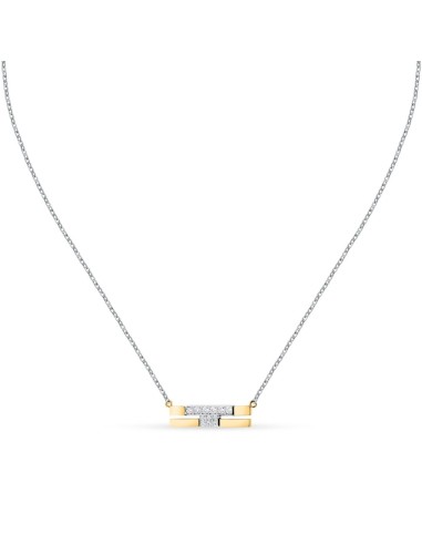 Trussardi Collana Donna Acciaio Bicolore con...