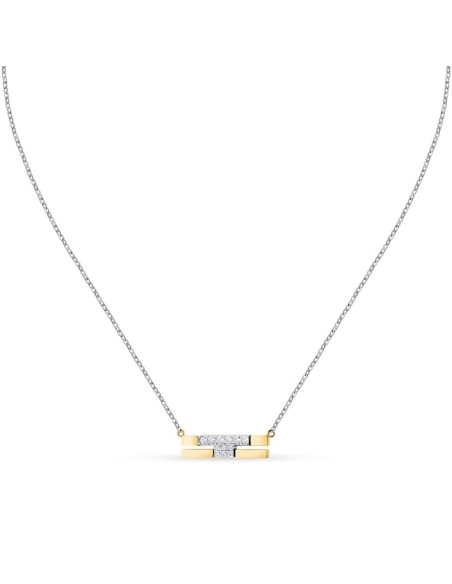 Trussardi Collana Donna Acciaio Bicolore con Cristalli (TJAXC06)