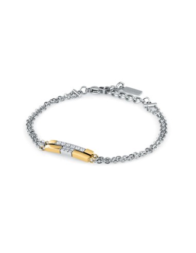 Trussardi Bracciale Donna Acciaio Bicolore con...