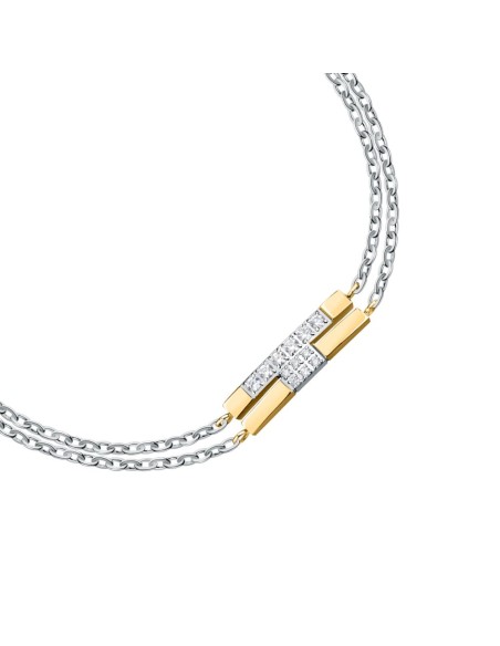 Trussardi Bracciale Donna Acciaio Bicolore con Cristalli (TJAXC27)
