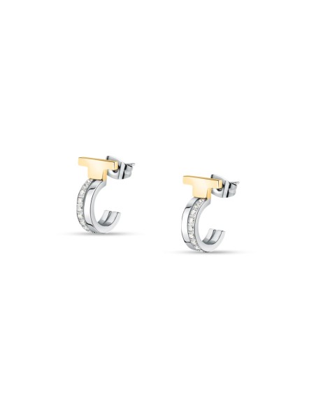 Trussardi Orecchini Donna Acciaio Bicolore T-Shape (TJAXC35)