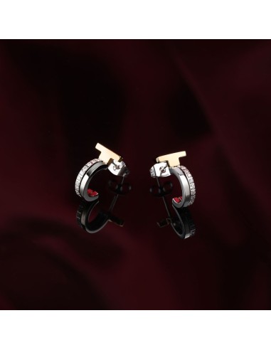 Trussardi Orecchini Donna Acciaio Bicolore...